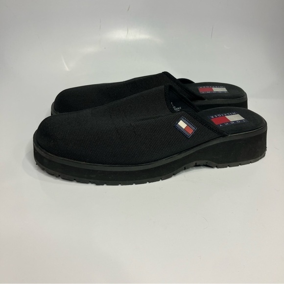 Y2K Tommy Hilfiger black‎ mules size 10 - Picture 3 of 7